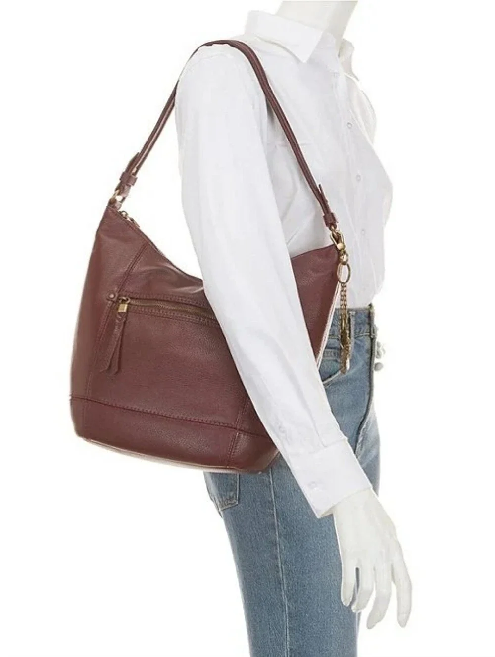 The Sak - Sequoia Leather Hobo Bag in Black Cherry 🍒